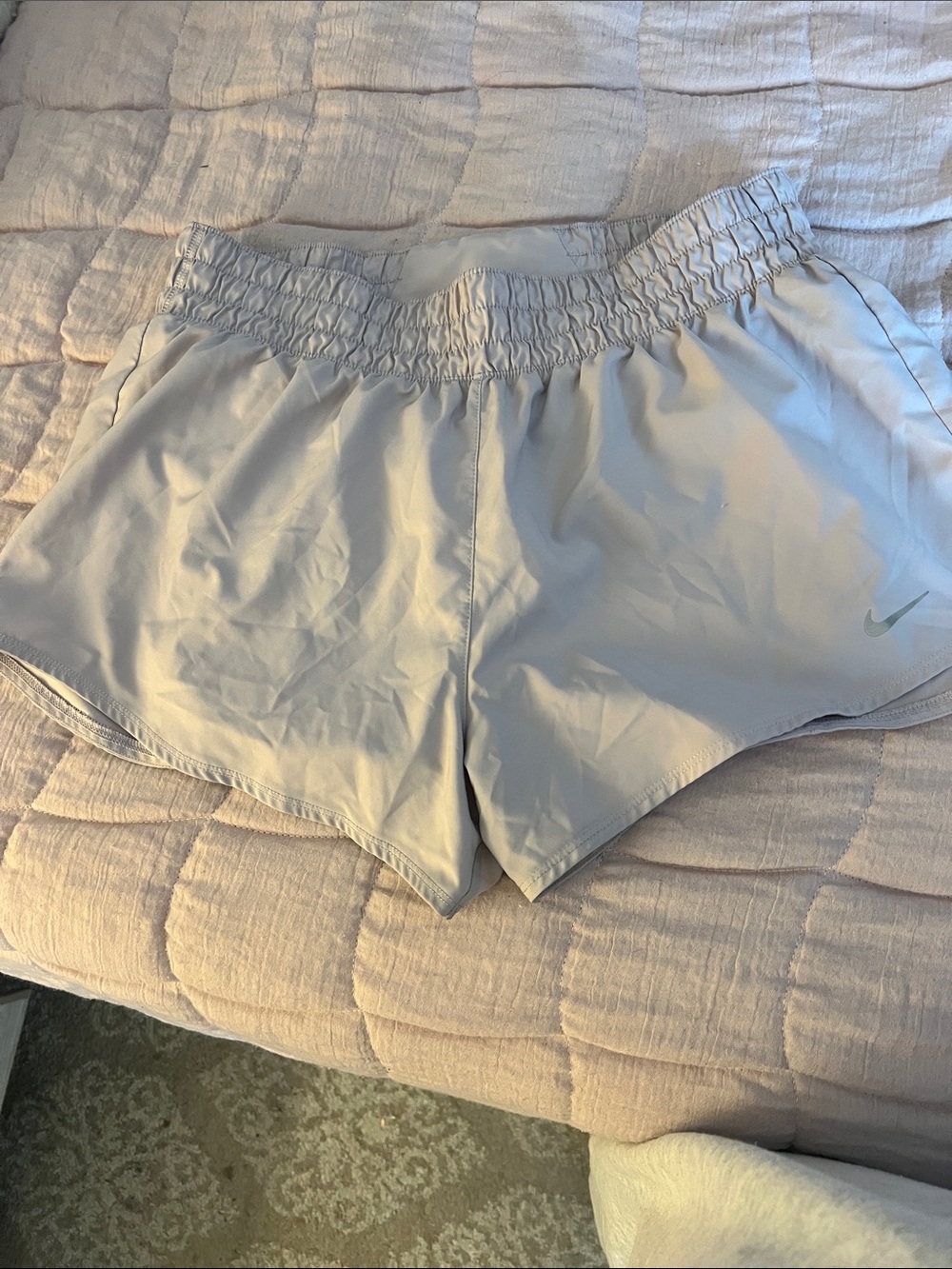 Nike Women's Light Gray Athletic Running Shorts